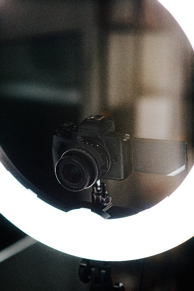 a camera placed on tripod